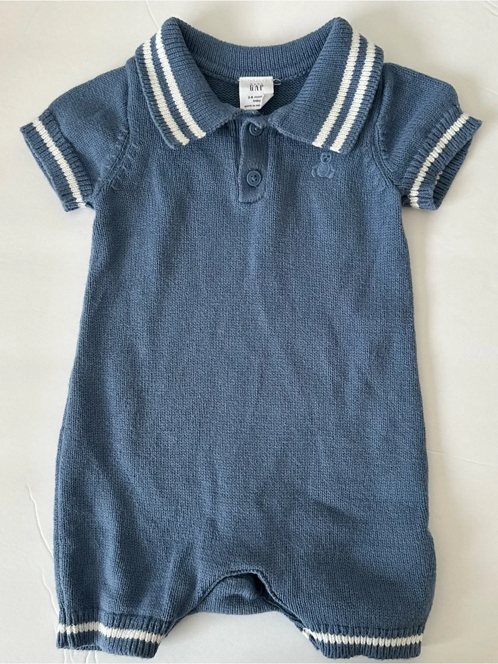 Baby Gap Polo Sweater Shorty One Piece Romper